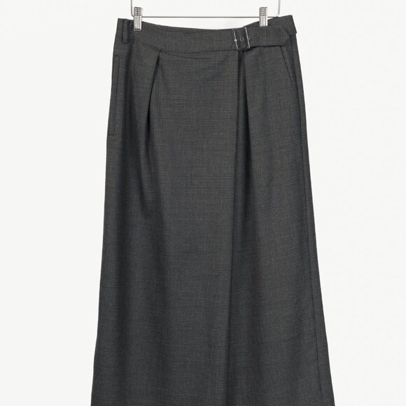 Tibi Adler Grey Multi Glenplaid Wrap Pant - Picture 2 of 10